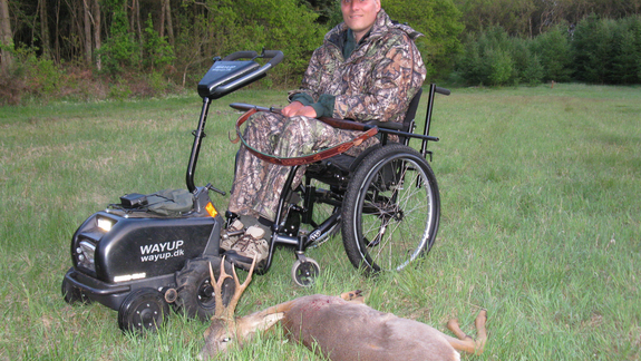 Kørestol der kan bruges til jagt