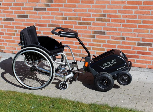 Swiss-trac Hjælpemotor til kørestol fra WAYUP i sort